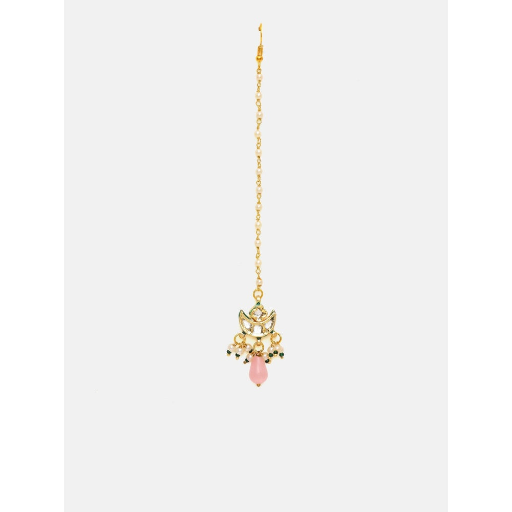 Ruby Raang Studio Kundan Maang Tikka