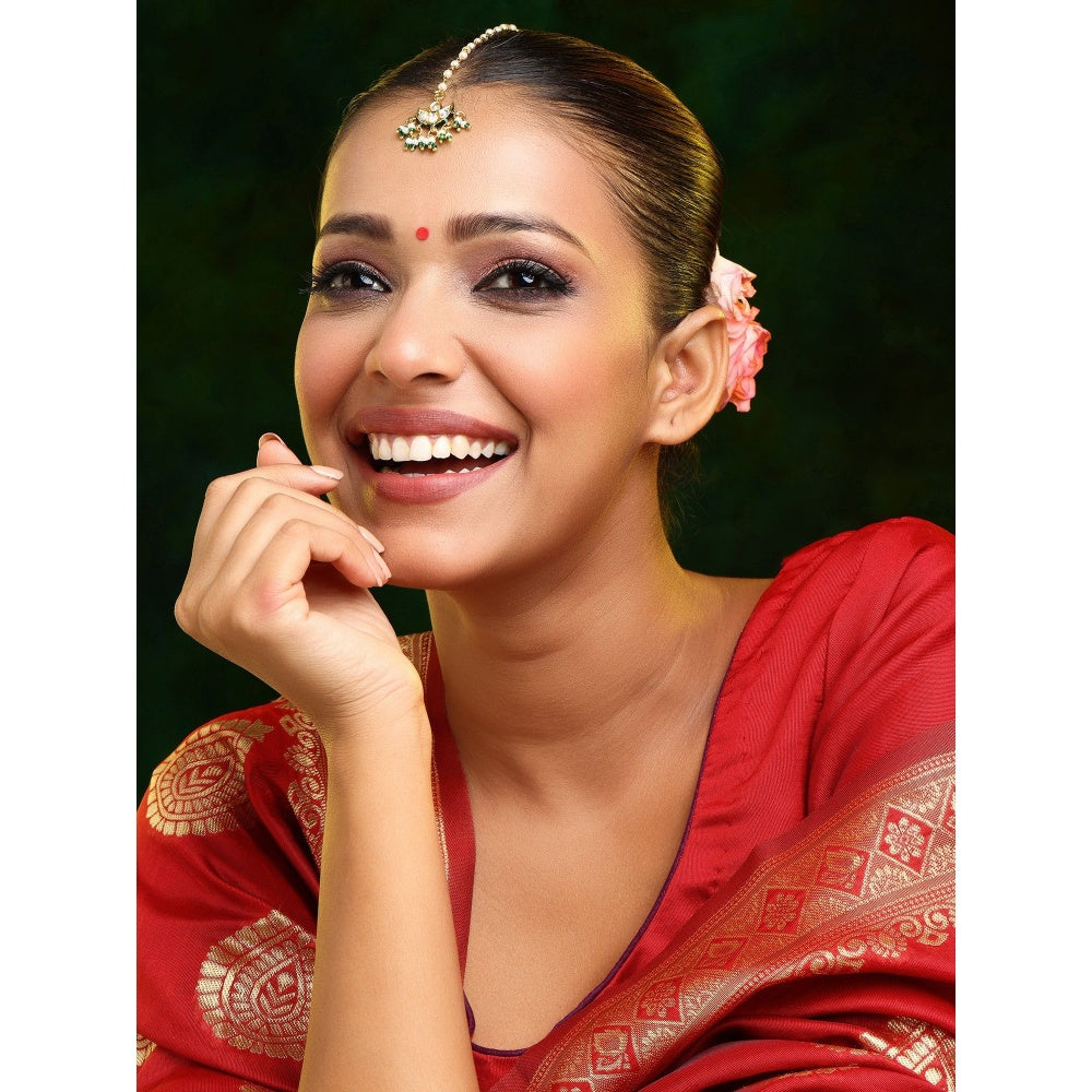 Ruby Raang Studio Kundan Maang Tikka
