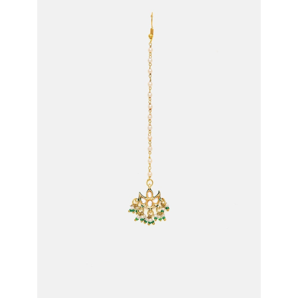 Ruby Raang Studio Kundan Maang Tikka