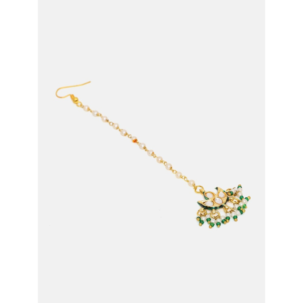 Ruby Raang Studio Kundan Maang Tikka