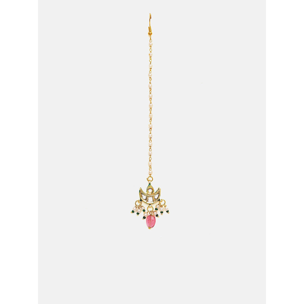 Ruby Raang Studio Kundan Maang Tikka