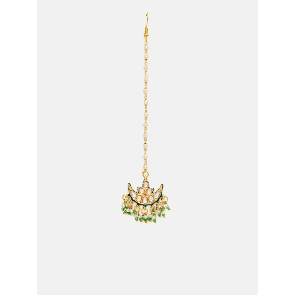 Ruby Raang Studio Kundan Maang Tikka