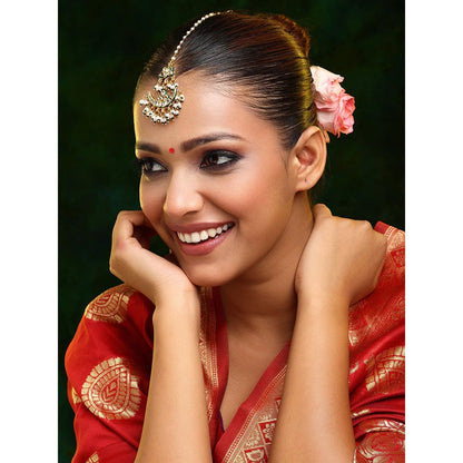 Ruby Raang Studio Kundan Maang Tikka