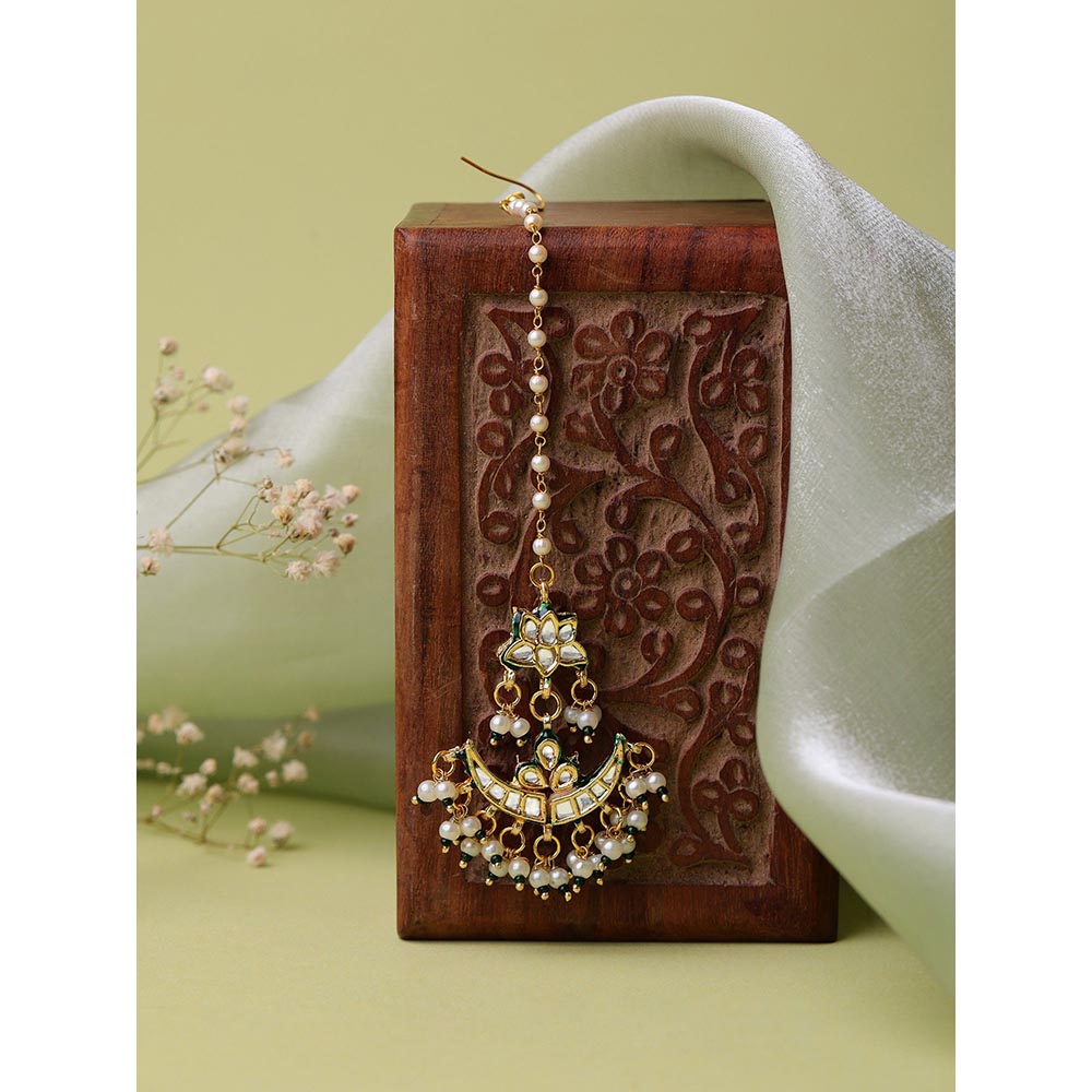 Ruby Raang Studio Kundan Maang Tikka