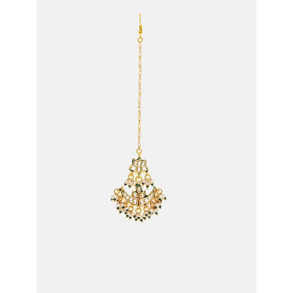 Ruby Raang Studio Kundan Maang Tikka