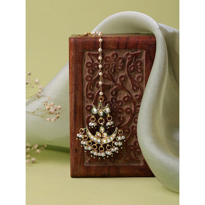 Ruby Raang Studio Kundan Maang Tikka