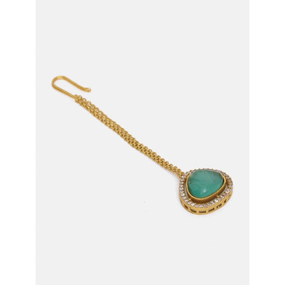 Ruby Raang Studio Stone Kundan Maang Tikka