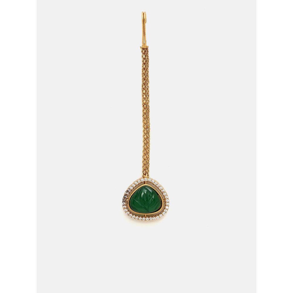 Ruby Raang Studio Stone Kundan Maang Tikka