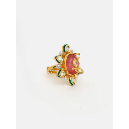 Ruby Raang Studio Kundan Cocktail Ring
