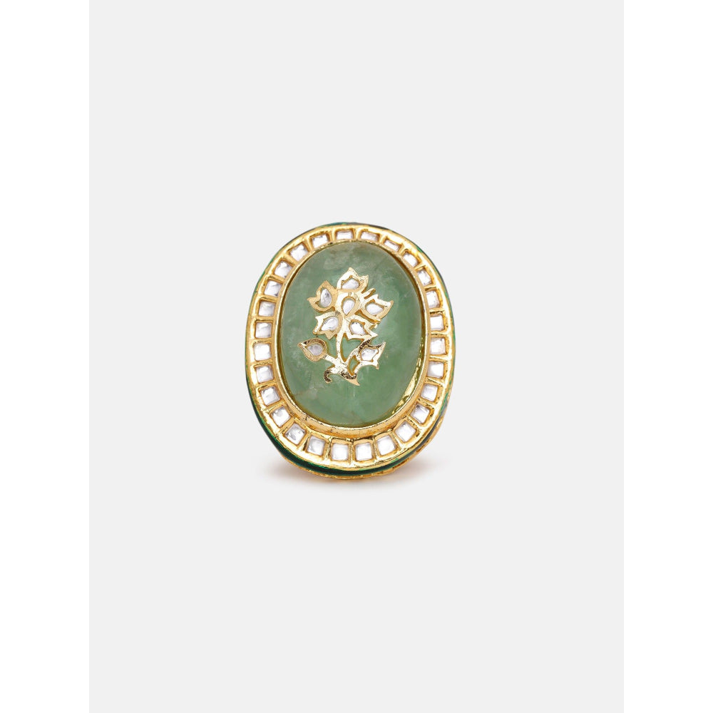 Ruby Raang Studio Kundan and Stone Ring