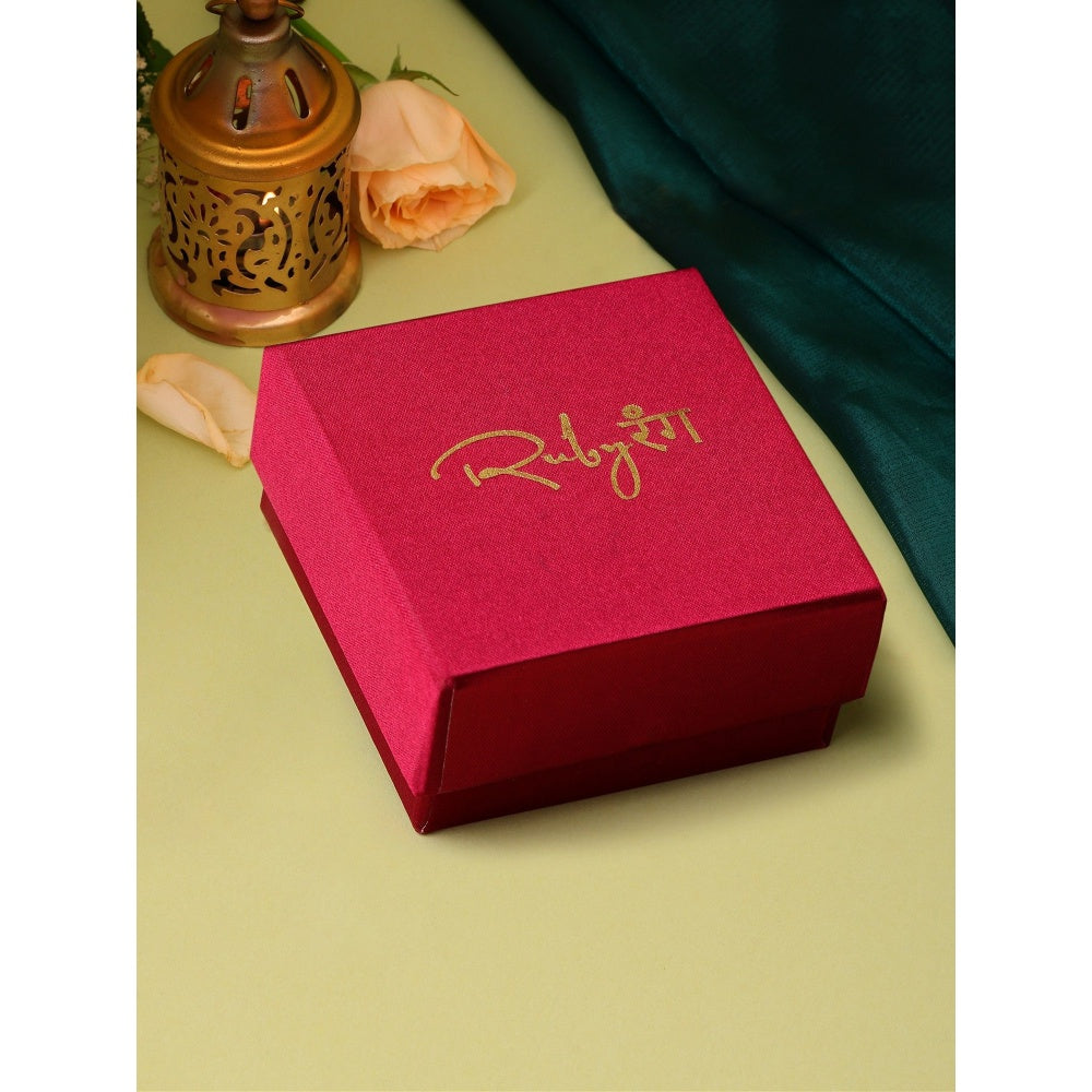 Ruby Raang Studio Long Kundan and Stonework Jewellery Set
