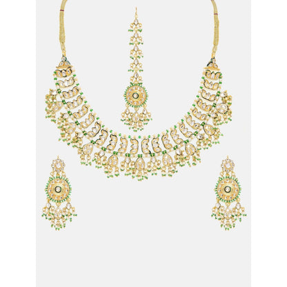 Ruby Raang Studio Kundan Collar Jewellery Set