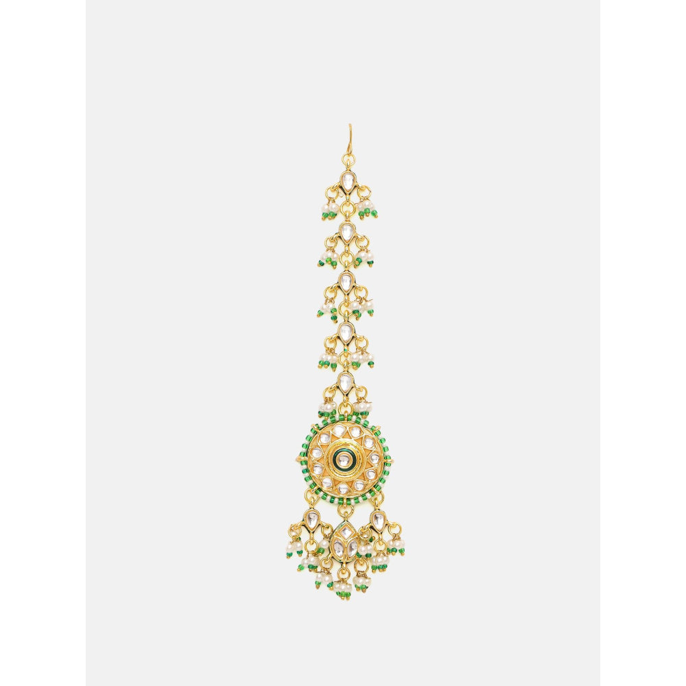 Ruby Raang Studio Kundan Collar Jewellery Set