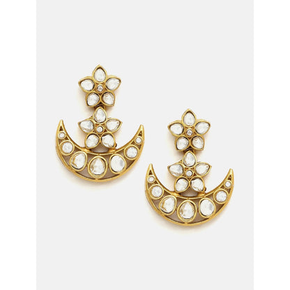Ruby Raang Studio Half Moon Kundan Jewellery Set