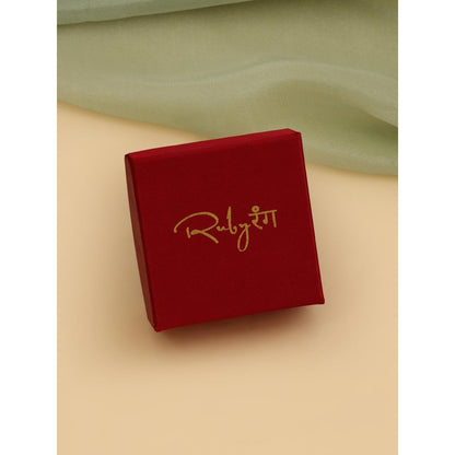 Ruby Raang Studio Mint Green Diamond and Stone Jhumka Earrings