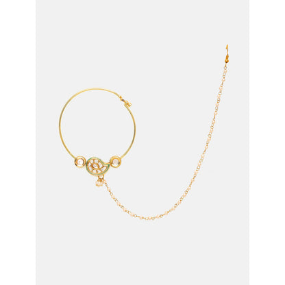 Ruby Raang Studio Traditional Kundan Maharani Nose Ring