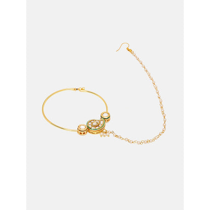 Ruby Raang Studio Traditional Kundan Maharani Nose Ring