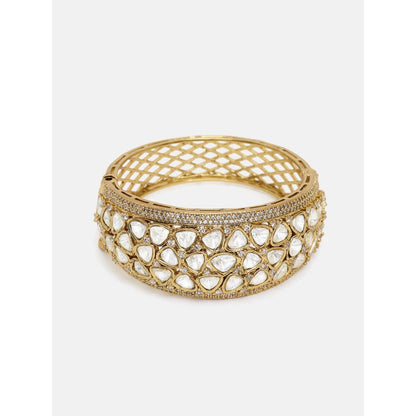 Ruby Raang Studio White Kundan and Stone Studded Kada