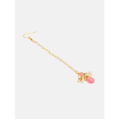 Ruby Raang Studio Mannat Maang Tikka With Pair Of Earrings