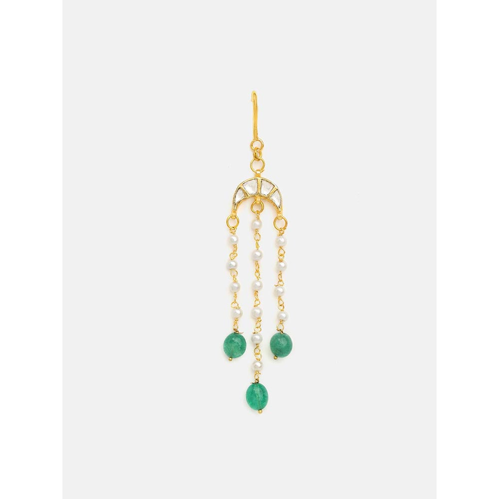Ruby Raang Studio Chanda Pearl Kundan Droppings Hair Pin