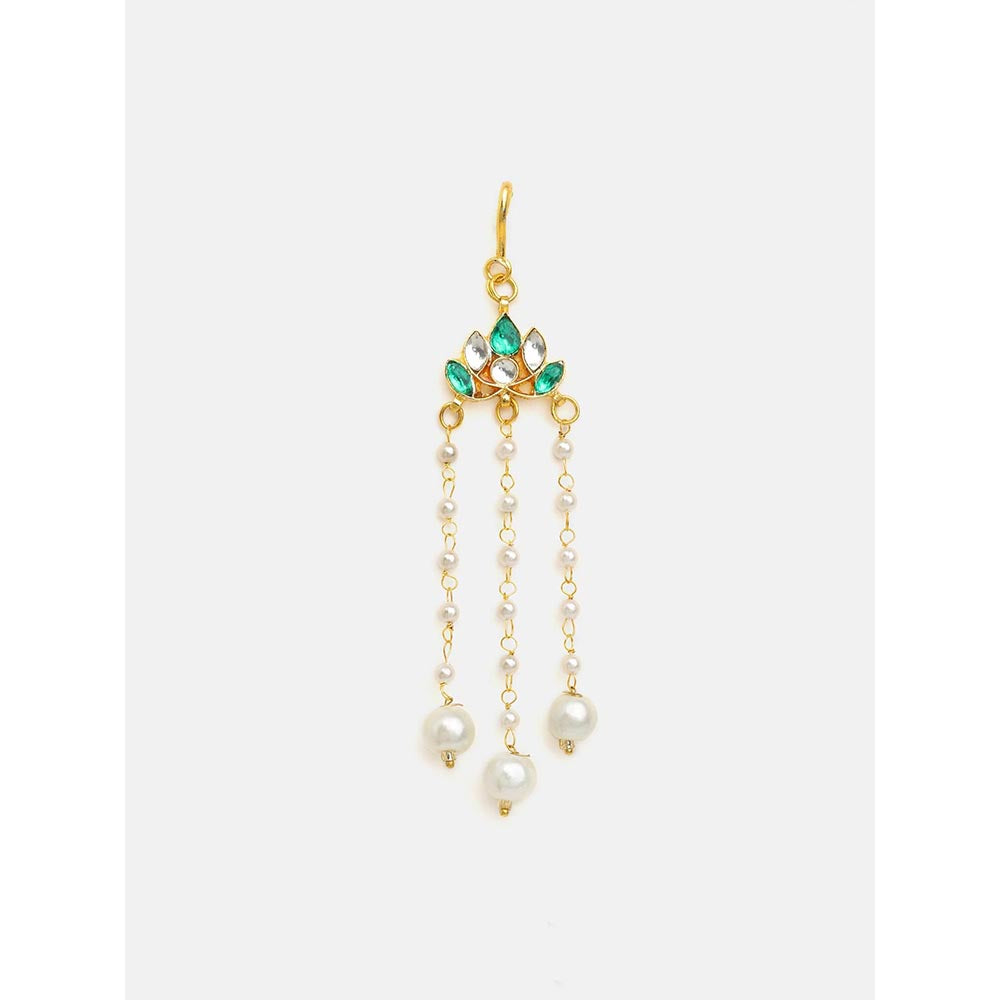 Ruby Raang Studio Lotus Drop Hanging Hair Pin