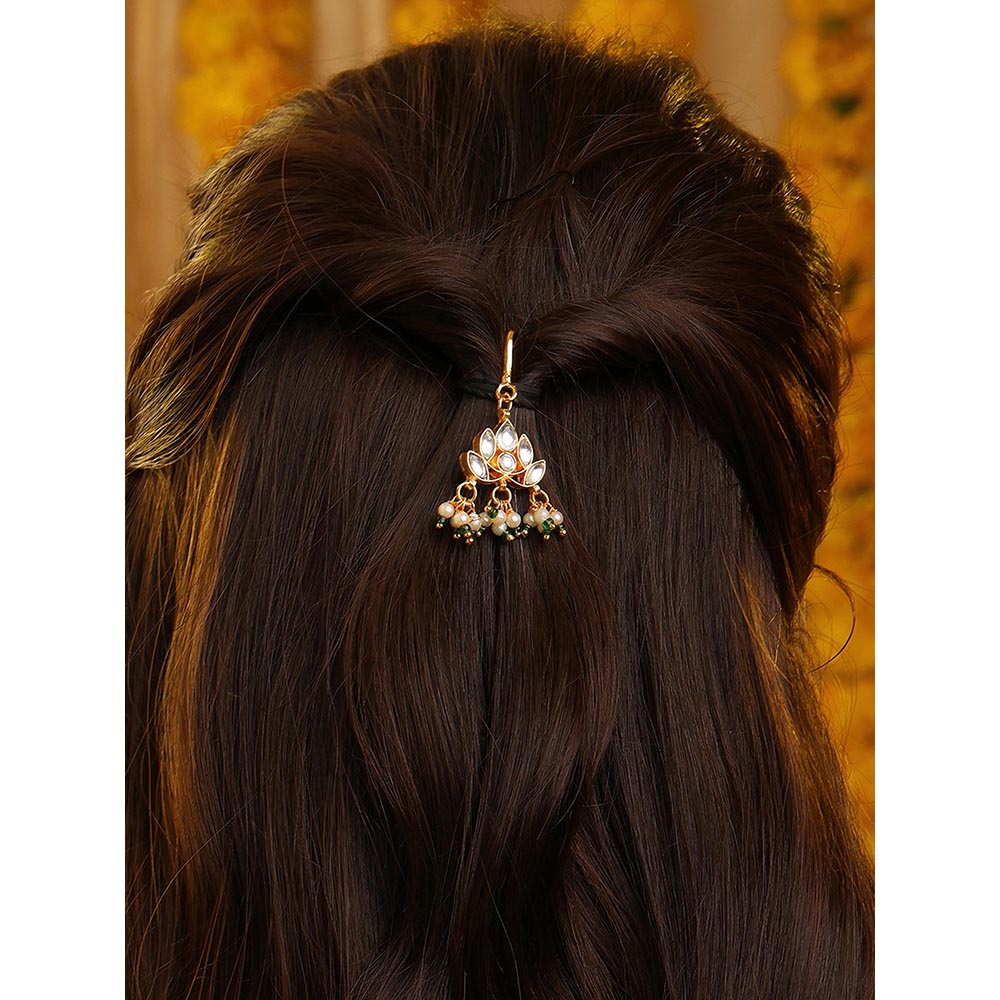 Ruby Raang Studio Lotus Dangling Hair Pin