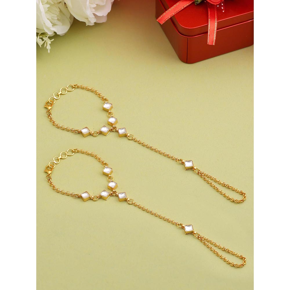 Ruby Raang Studio Kundan Hand Harness