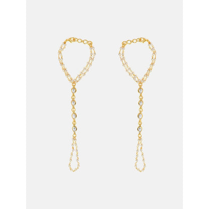 Ruby Raang Studio Kundan And Pearl Hand Harness
