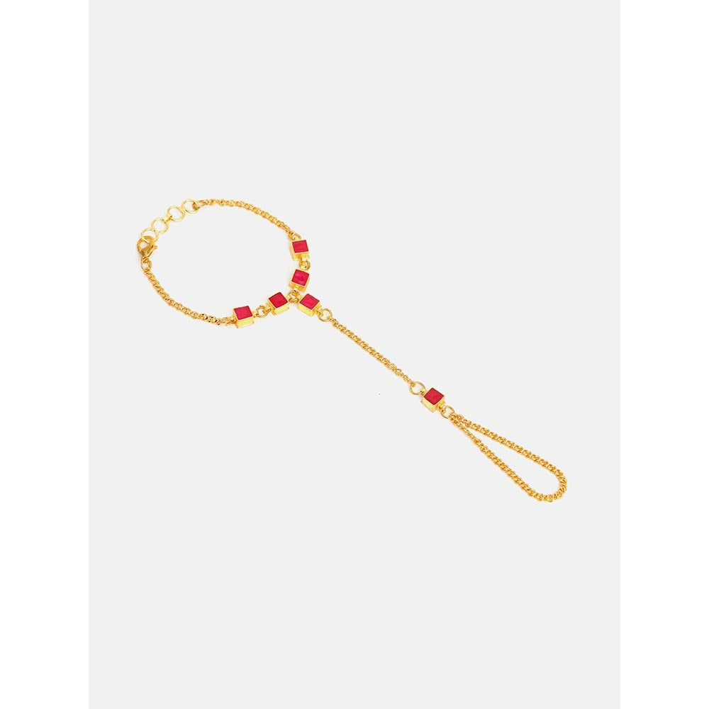 Ruby Raang Studio Stone Embedded Hand Harness