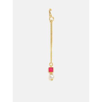 Ruby Raang Studio Womens Pearl Pink Kundan Jewellery Set