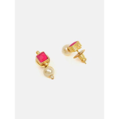 Ruby Raang Studio Womens Pearl Pink Kundan Jewellery Set