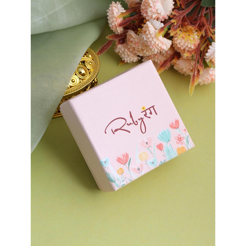 Ruby Raang Studio Crimson Drop Pearl Kundan Maang Tikka