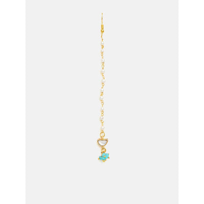 Ruby Raang Studio Festive Green And Gold Maang Tikka
