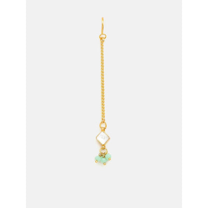 Ruby Raang Studio Green Kundan Maang Tikka