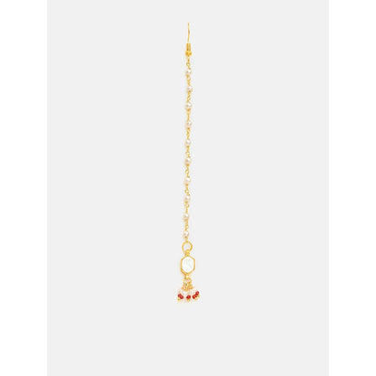 Ruby Raang Studio Soft Bloom Kundan Maang Tikka