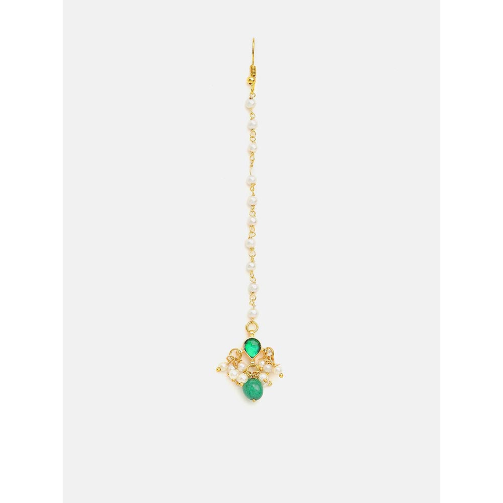 Ruby Raang Studio Lime Blossom Maang Tikka