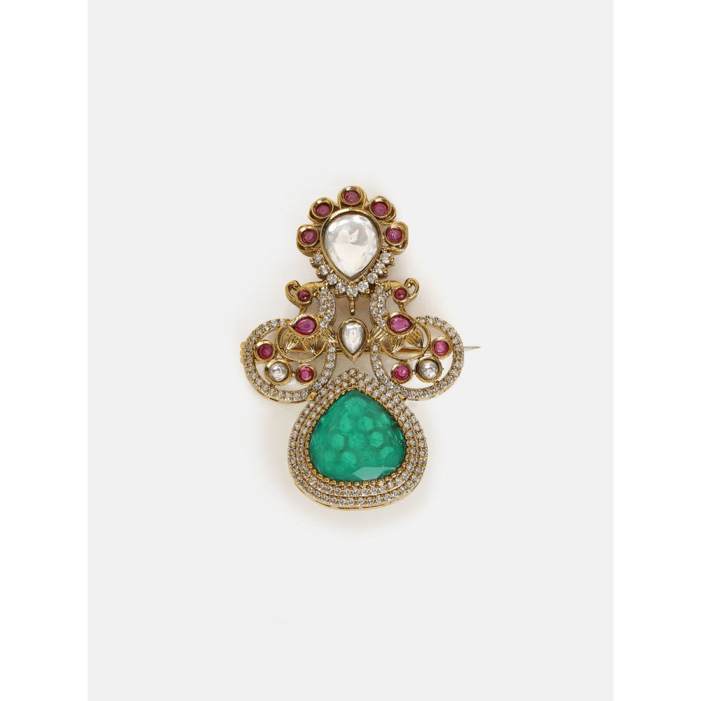 Ruby Raang Studio Multi-Color Mosaic Brooch