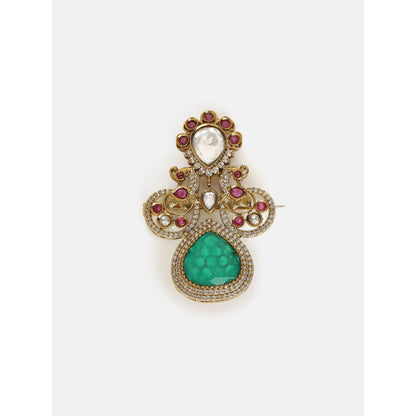Ruby Raang Studio Multi-Color Mosaic Brooch