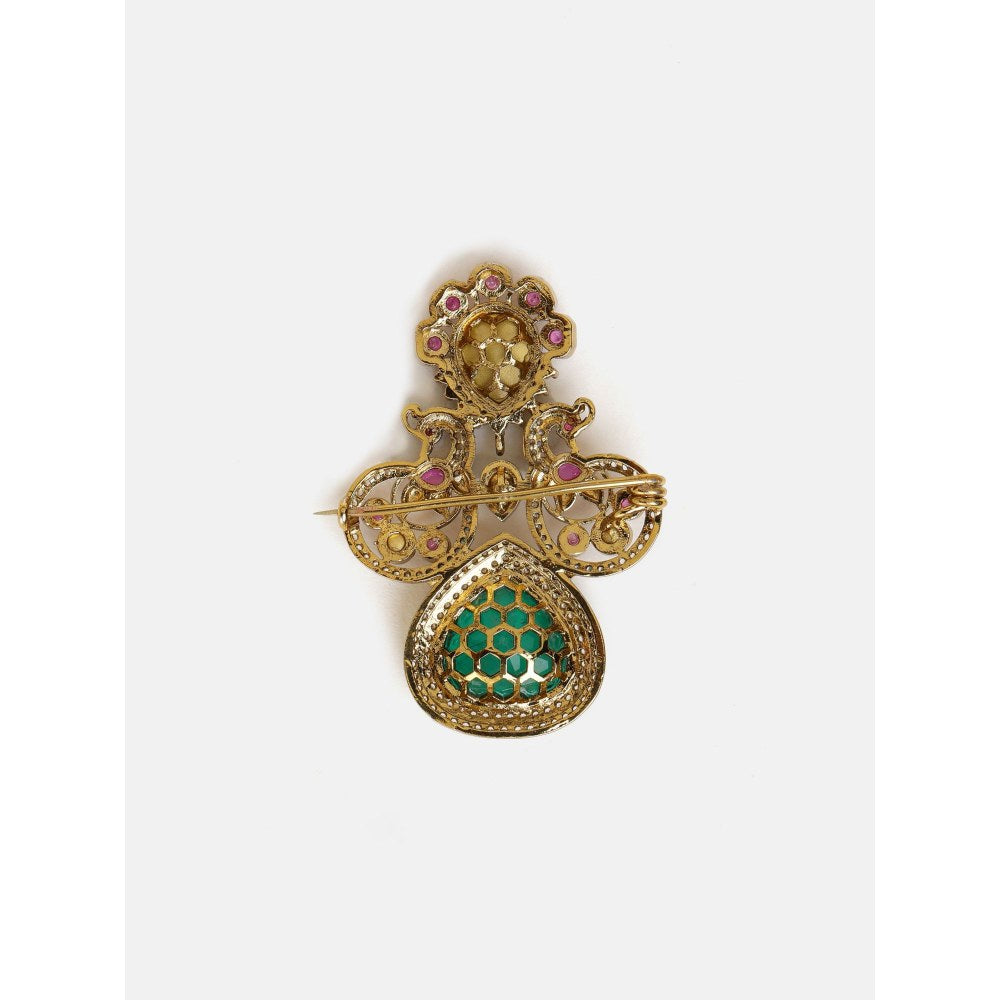 Ruby Raang Studio Multi-Color Mosaic Brooch