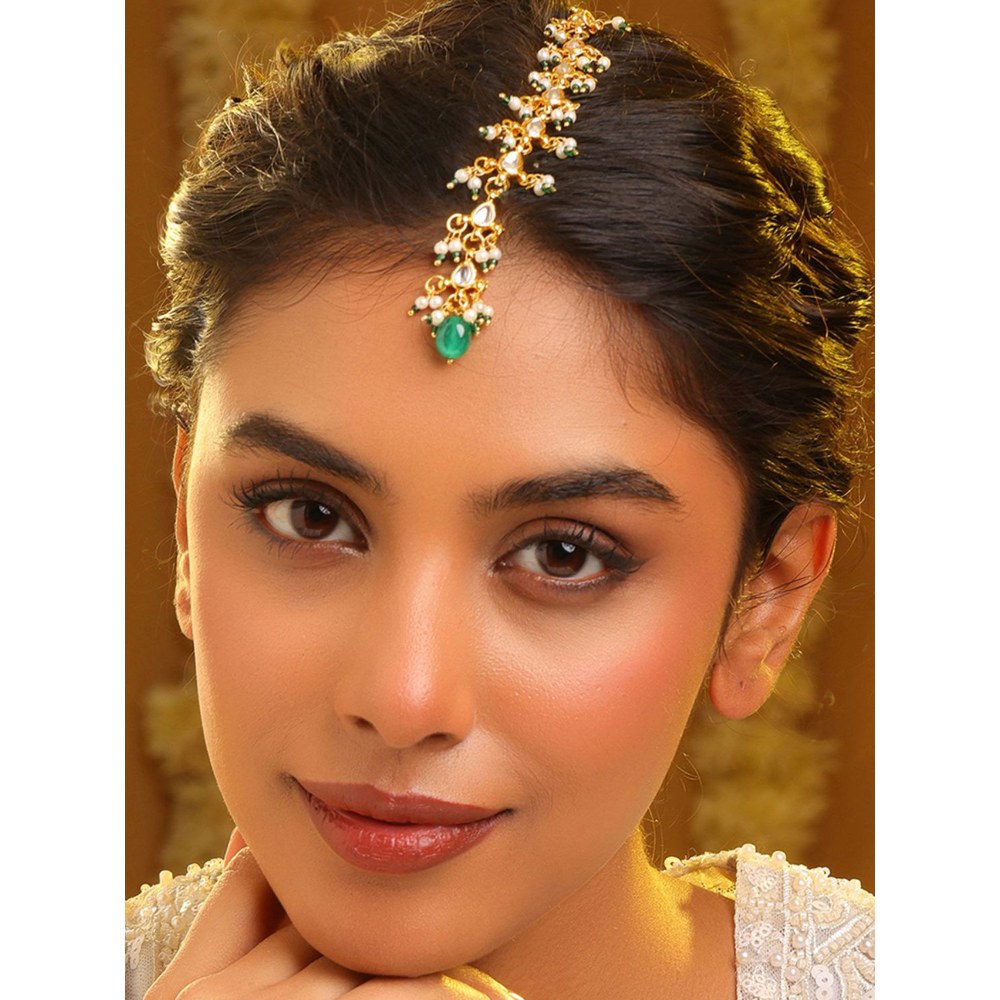 Ruby Raang Studio Moti Noor Maang Tikka