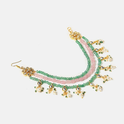 Ruby Raang Studio Multi-Color Gulnar Kundan Ear Chain