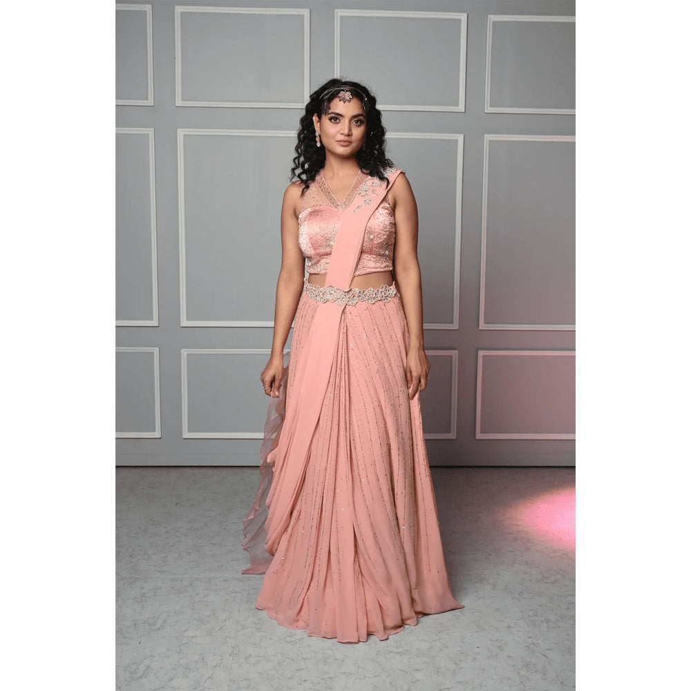 Ruhm Blush Silk Elegance Gown