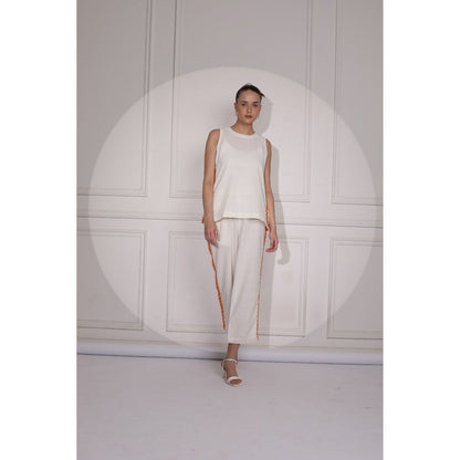 Ruhm White Women Co-Ord (Set of 2)