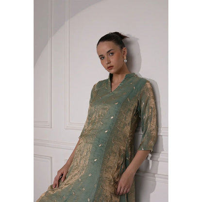 Ruhm Celadon Long Dress for Card Parties