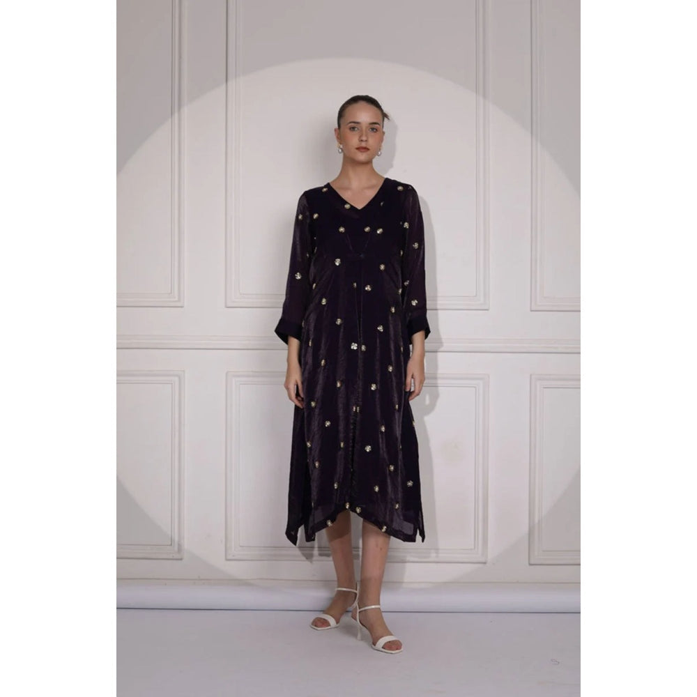 Ruhm Pure Khadi Midi Dress with Noodle Straps
