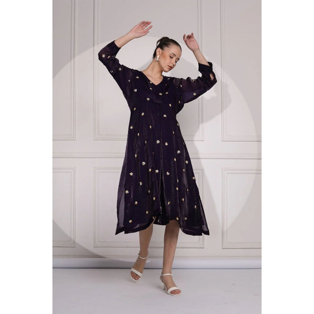 Ruhm Pure Khadi Midi Dress with Noodle Straps