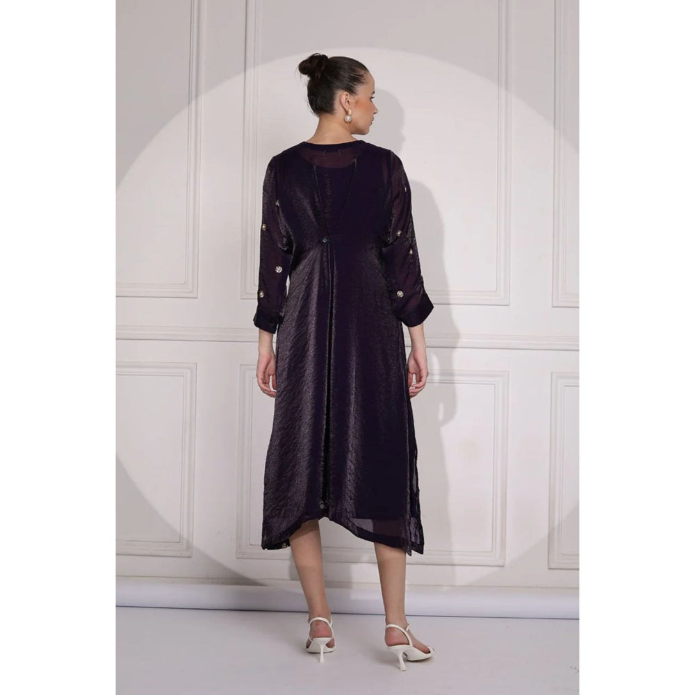 Ruhm Pure Khadi Midi Dress with Noodle Straps