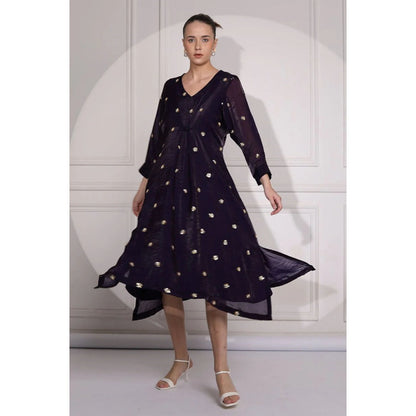 Ruhm Pure Khadi Midi Dress with Noodle Straps
