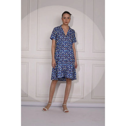 Ruhm Asymmetrical A-Line Floral Print Dress