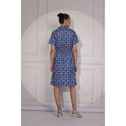 Ruhm Asymmetrical A-Line Floral Print Dress